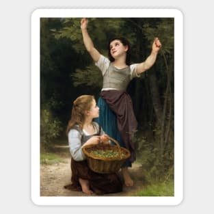 Recolte de Noisettes by William-Adolphe Bouguereau Magnet